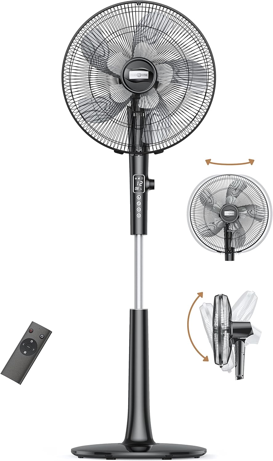 PARIS RHÔNE Fan for Bedroom, Oscillating Fan with Remote,16