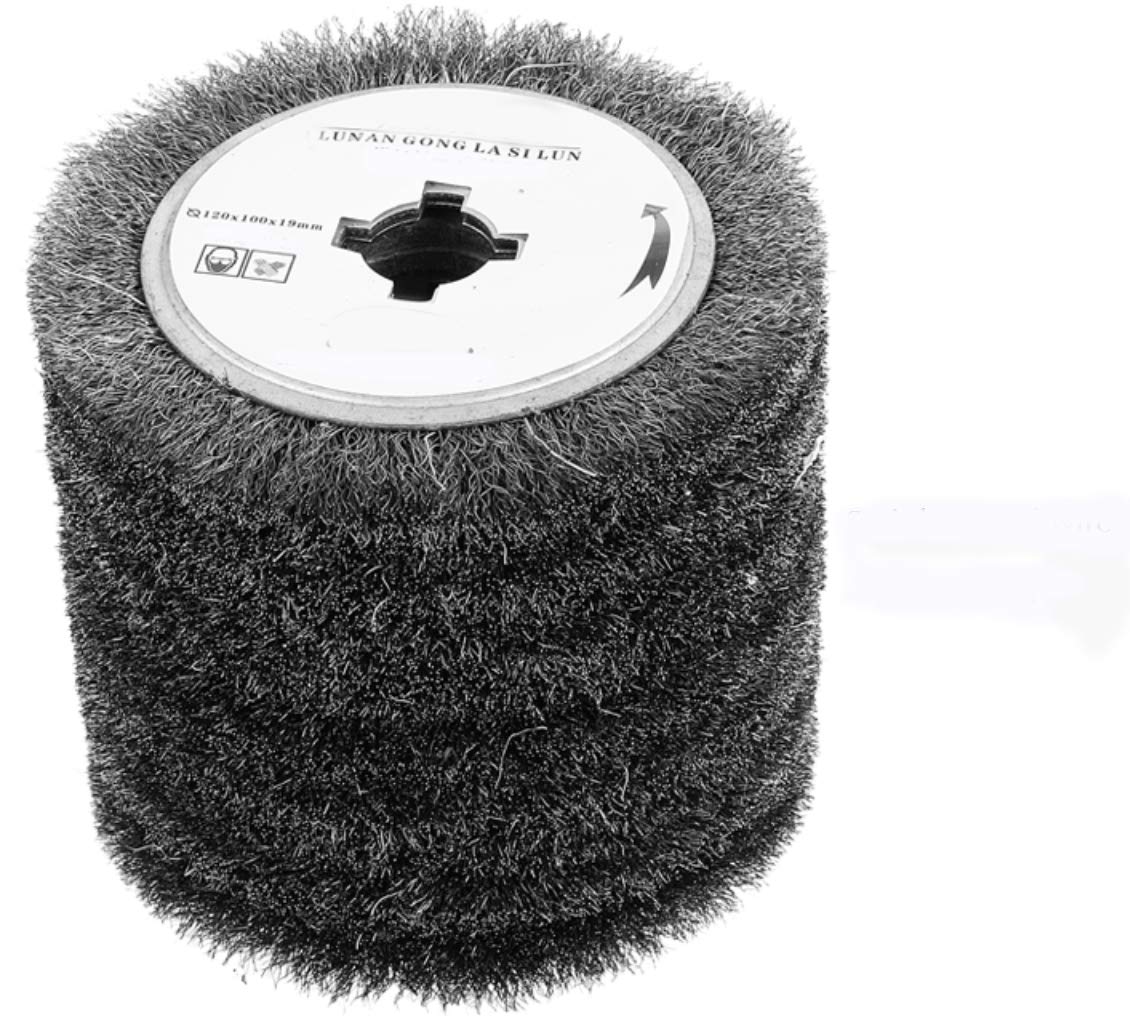 SIGNI 120mm Stainless Steel Wire Brush Wheel Drawing Wheel for Metal Surface Polishing Grinding Removing Rust (0.15 Wire)
