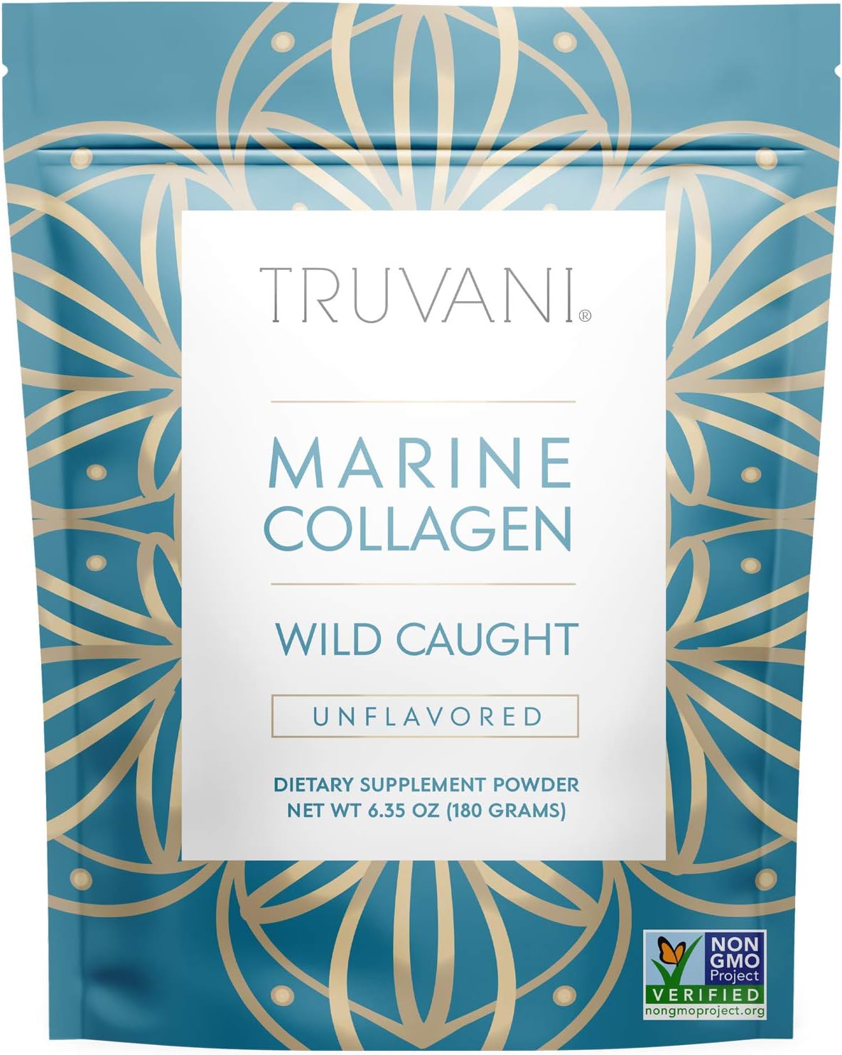 TRUVANI - Wild Caught Hydrolyzed Marine Collagen Protein Powder | Collagen Protein Supplement with Type 1,2 & 3 | Anti-Skin Aging | Non-GMO | Gluten Free Fish Collagen | 6.35 OZ Pack of 2