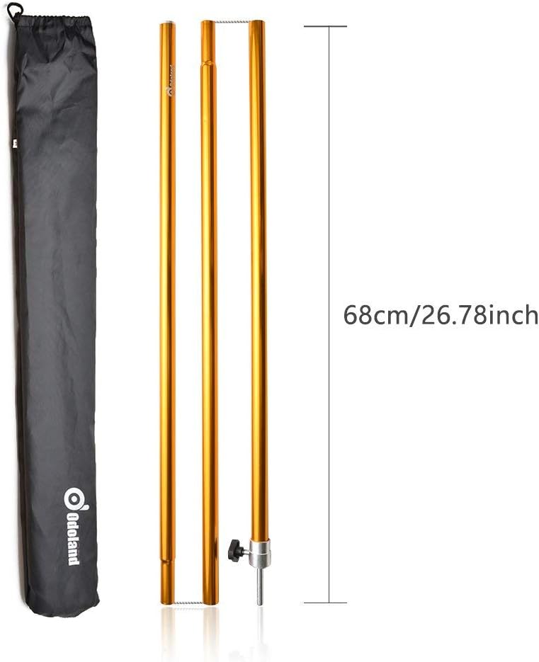 Adjustable Tarp Poles, Telescoping Aluminum Tarp and Tent Poles, Collapsible Lightweight Poles for Camping, Backpacking, Hammocks, Shelters, and Awnings