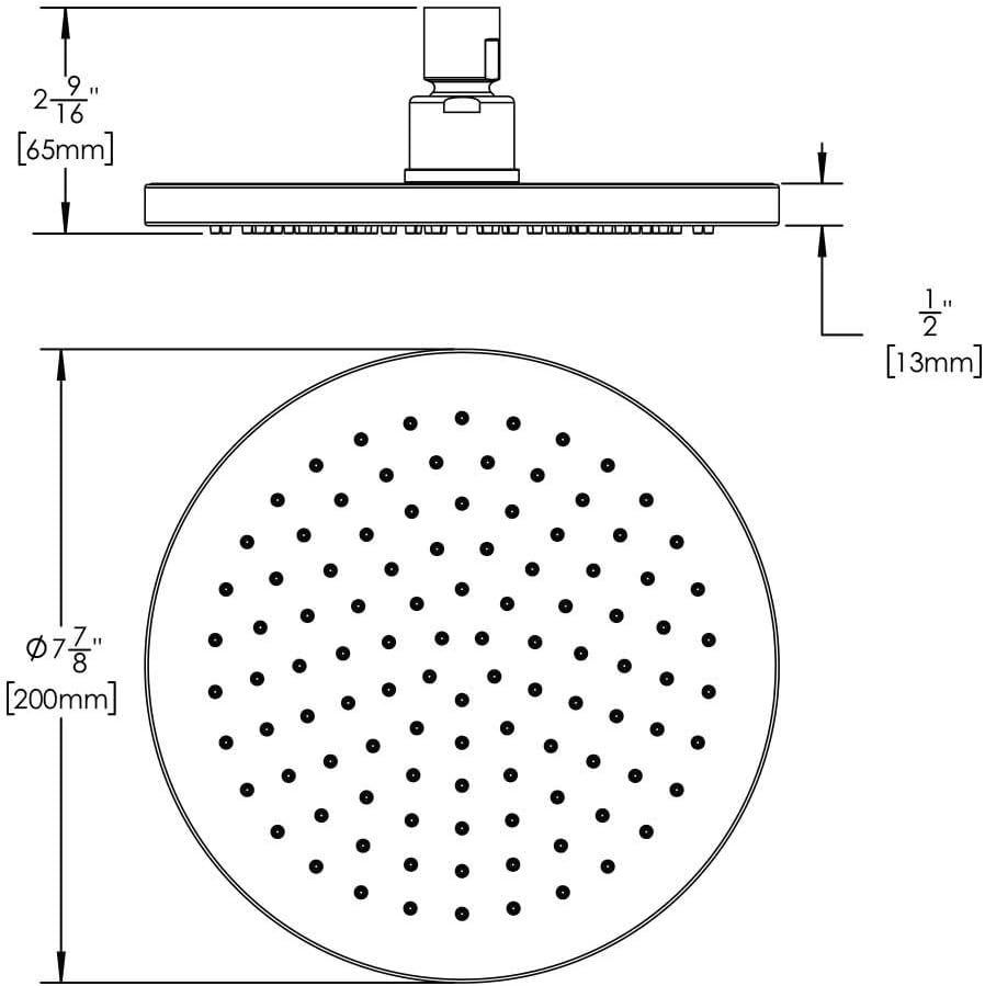 Speakman Neo S-2762-MB Rain Shower Head, Matte Black