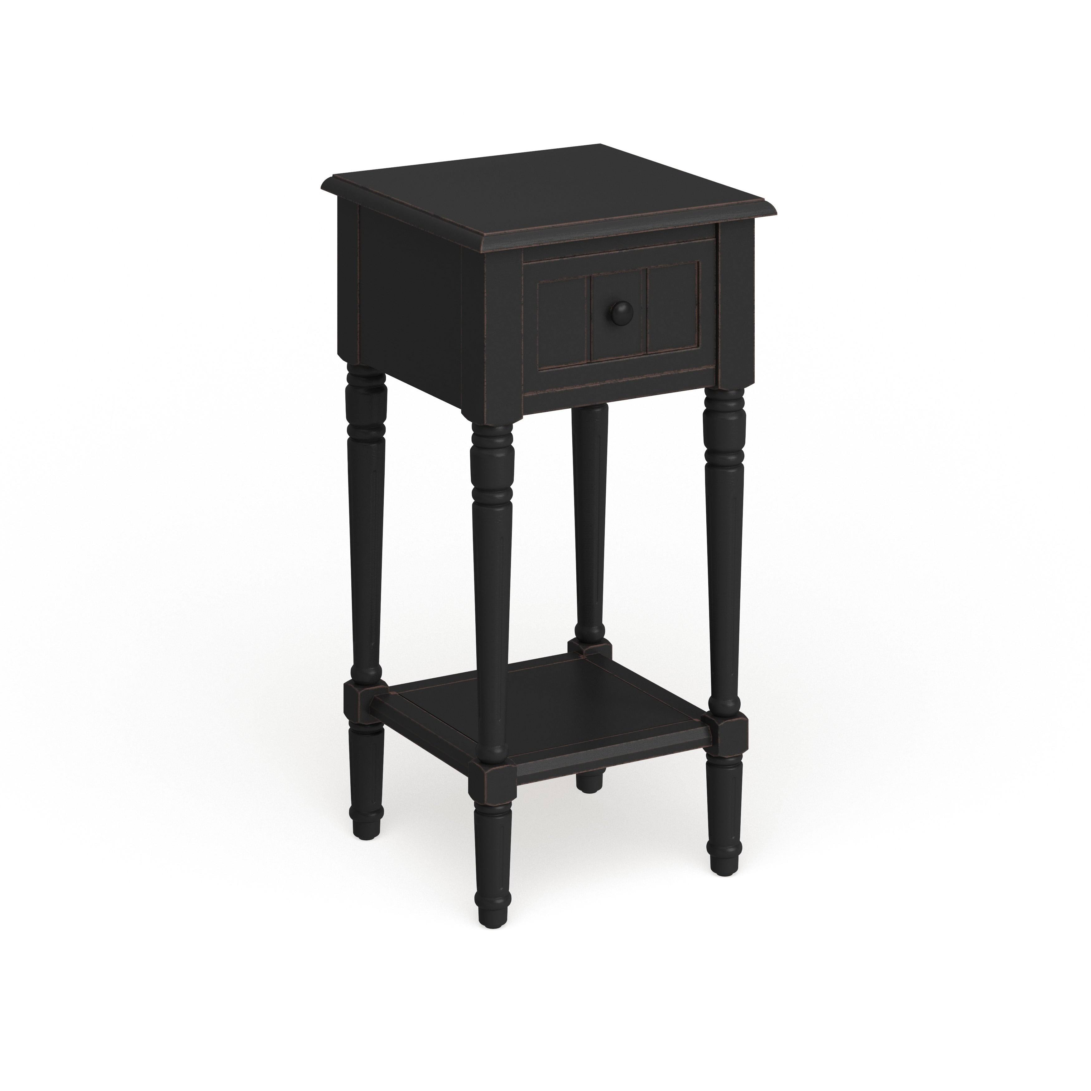 The Gray Barn Robert One Drawer Square Accent Table - Antique Navy