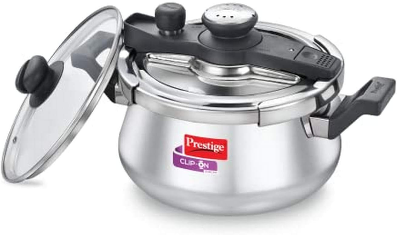 Prestige Svachh Clip-on 5 Litre Stainless Steel Pressure Handi