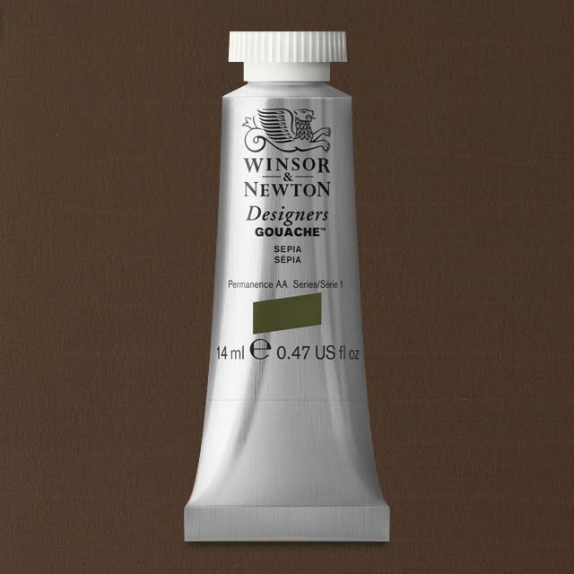 Winsor u0026 Newton Designers Gouache Sepia 14 ml.