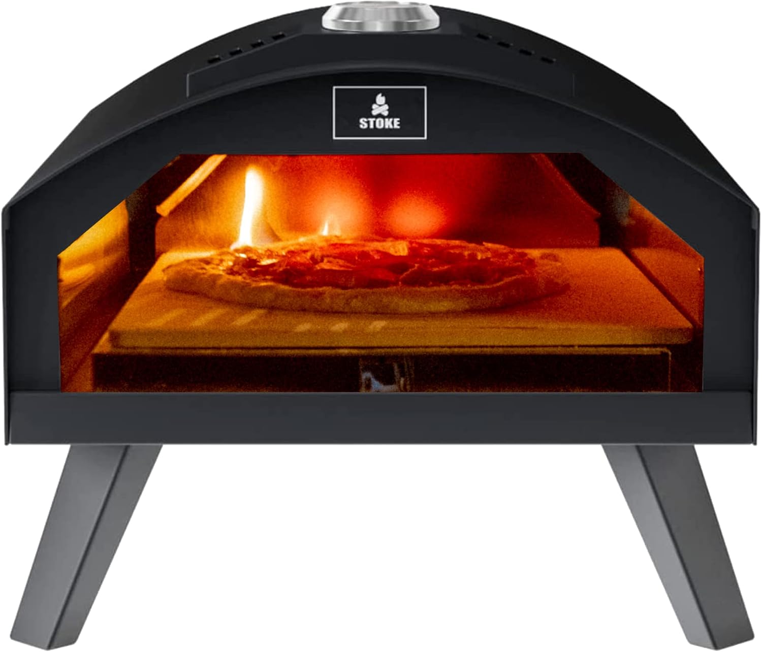 Stoke Gas Pizza Oven - Portable Propane Pizza Oven 13 Inch, Gas Outdoor Pizza Maker for Backyard Pizza Parties and Kitchens, Travel Bag & Pizza Stone Included