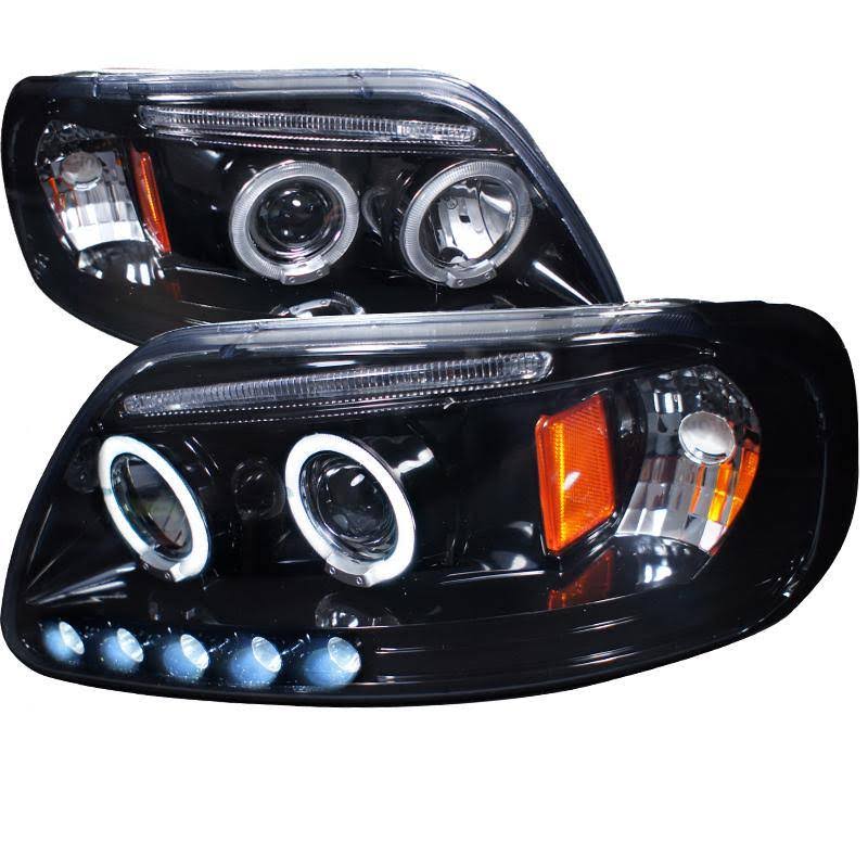Spec-D Gloss Black Halo Projector Headlights 2LHP-F15097G-TM