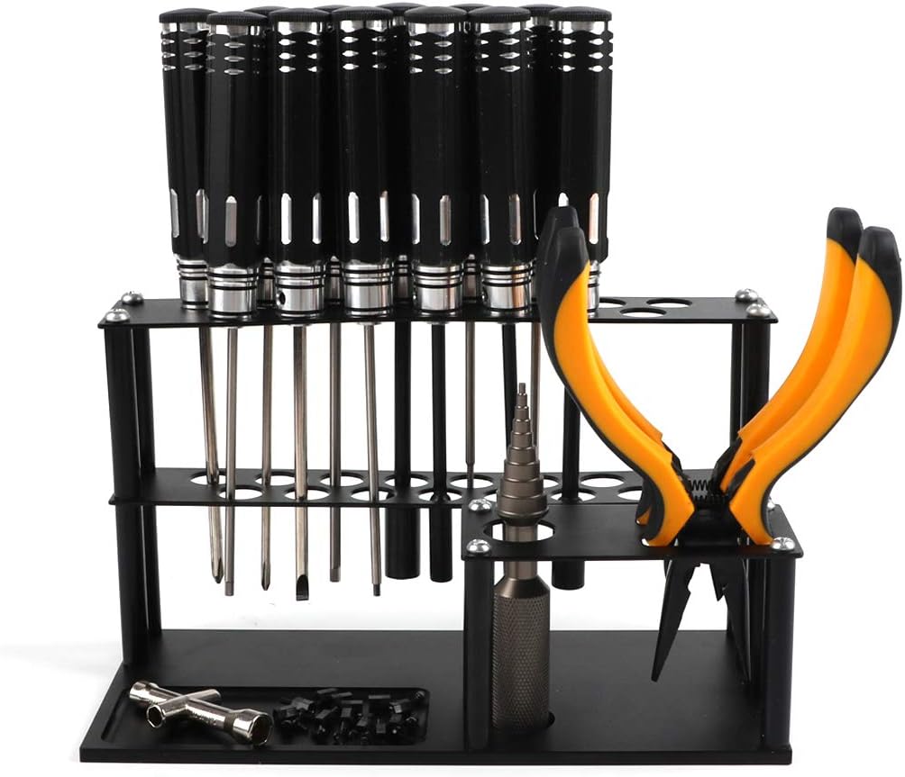Screwdriver Storage Rack Screwdriver Organizers for Hex Cross Screw Driver RC Tools Kit Organizers 63 Hole