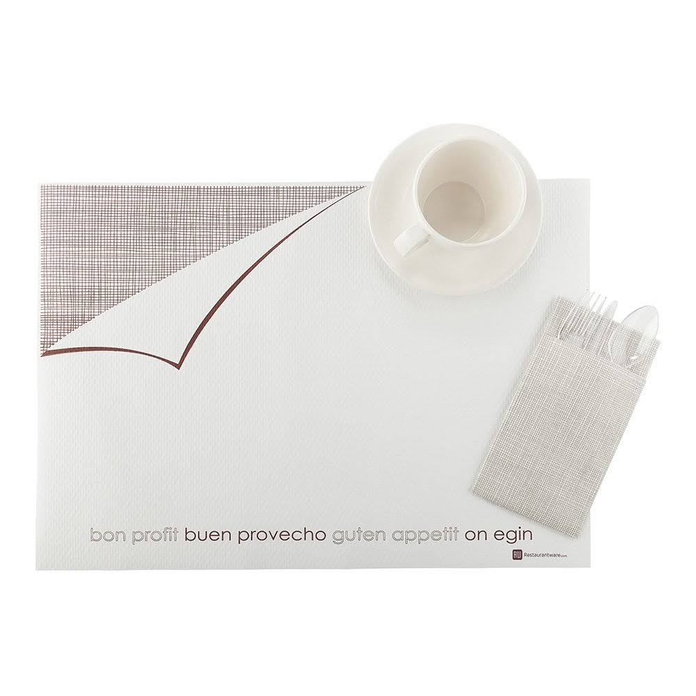 Single Use Placemat - Heavy Weight - Pure White - 20 inch x 14 inch - 1000ct Box