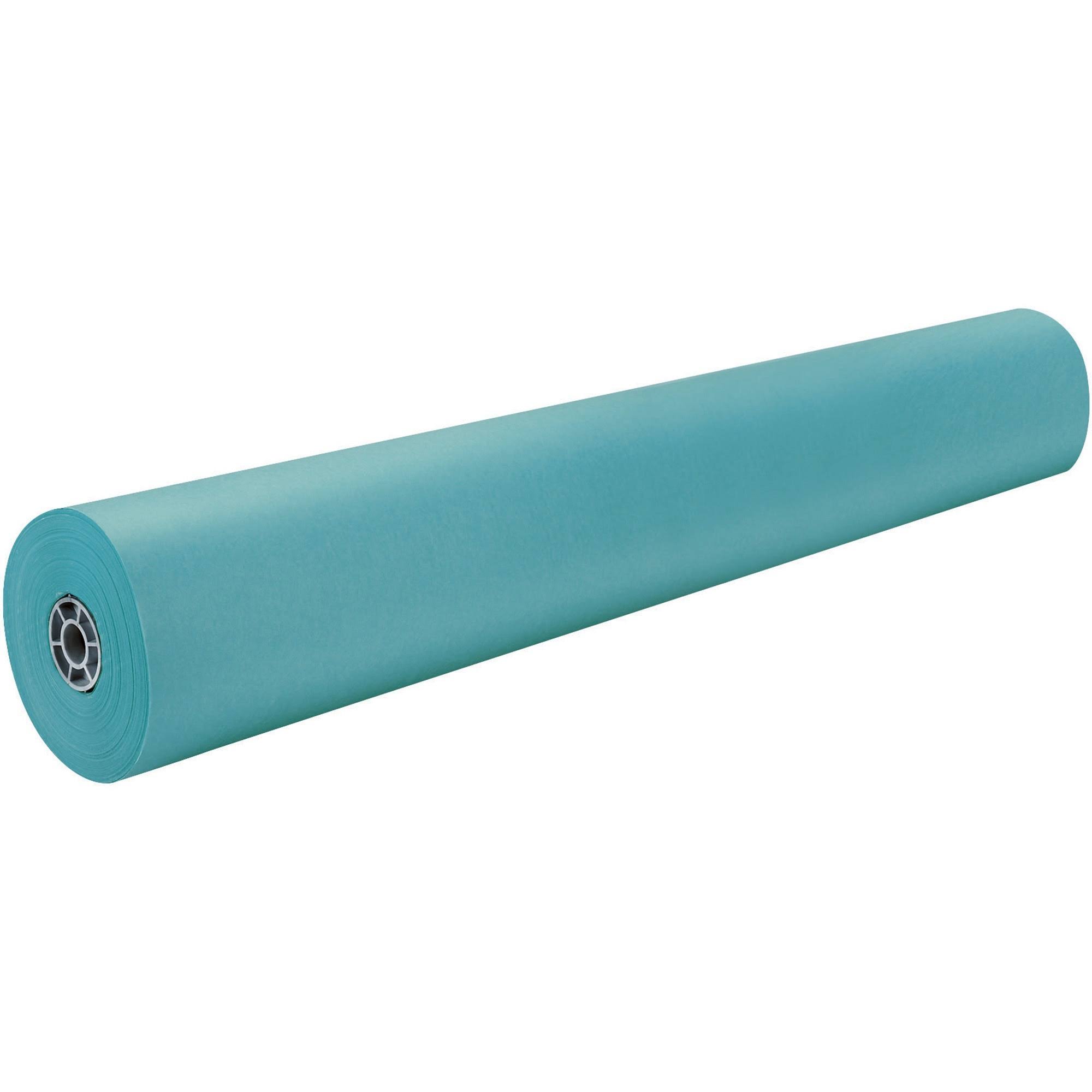 Pacon Rainbow Colored Kraft Paper Roll, 36 inch x 1000&, Aqua, Blue