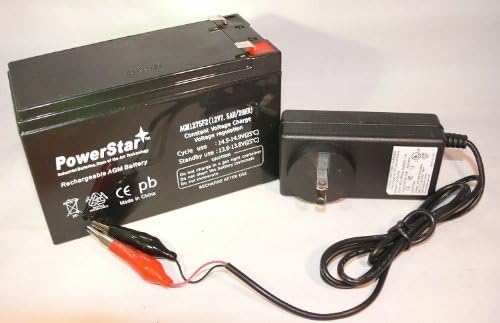 12Volt 7.5Ah 7AH Sealed Lead Acid Battery and Charger Combo Pack of 2