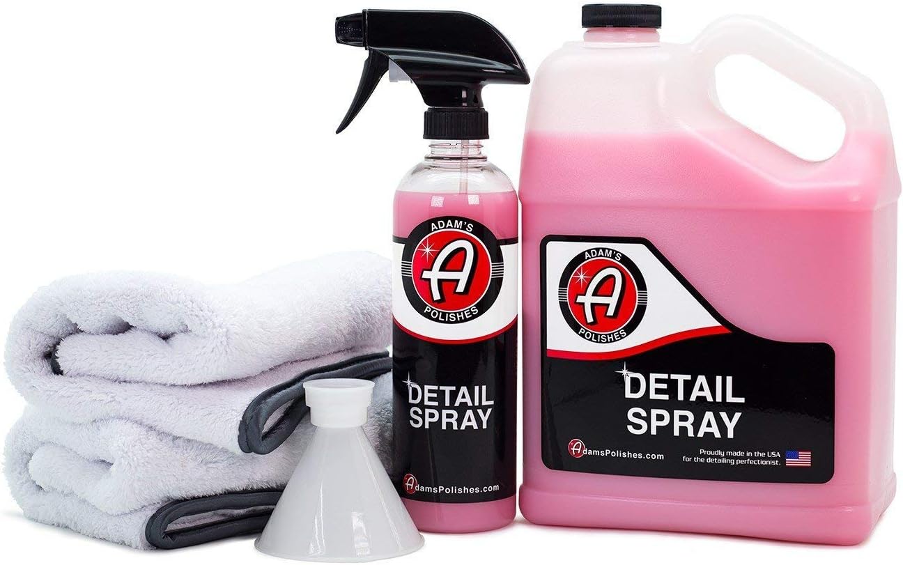 Adam's Detail Spray - Quick Waterless Detailer Spray for Car Detailing | Polisher Clay Bar & Car Wax Boosting Tech | Add Shine Gloss Depth Paint | Car Wash Kit & Dust Remover (Collection) Pack of 2