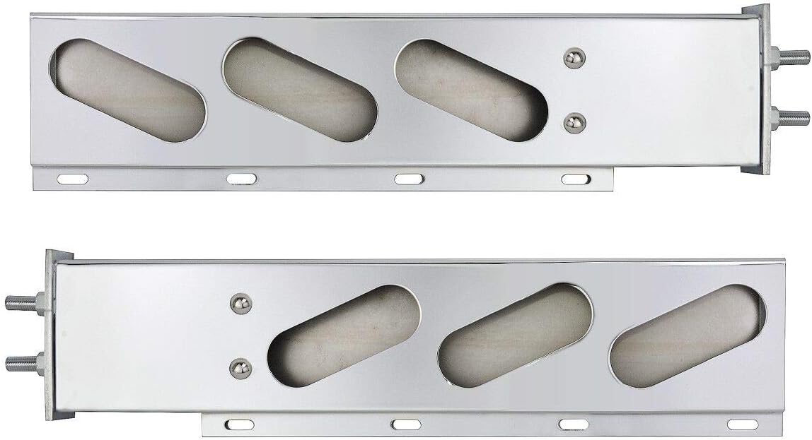 TBOZZ Chrome Mud Flap Hanger with Light Cut-Outs Spring Loaded 2.5