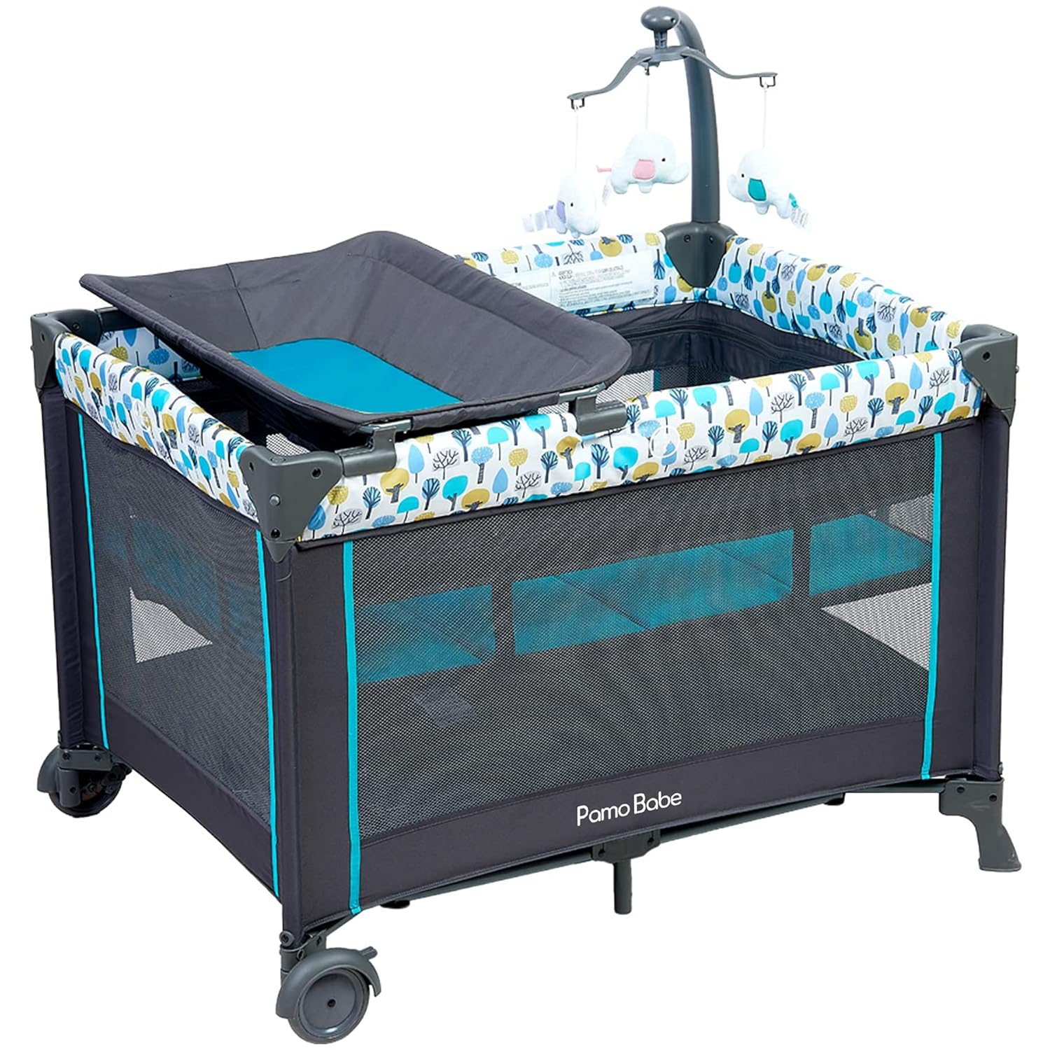 Pamo Babe Deluxe Nursery Center ,Portable Playard with Comfortable Mattress,Changing Table and Toys… Pack of 2