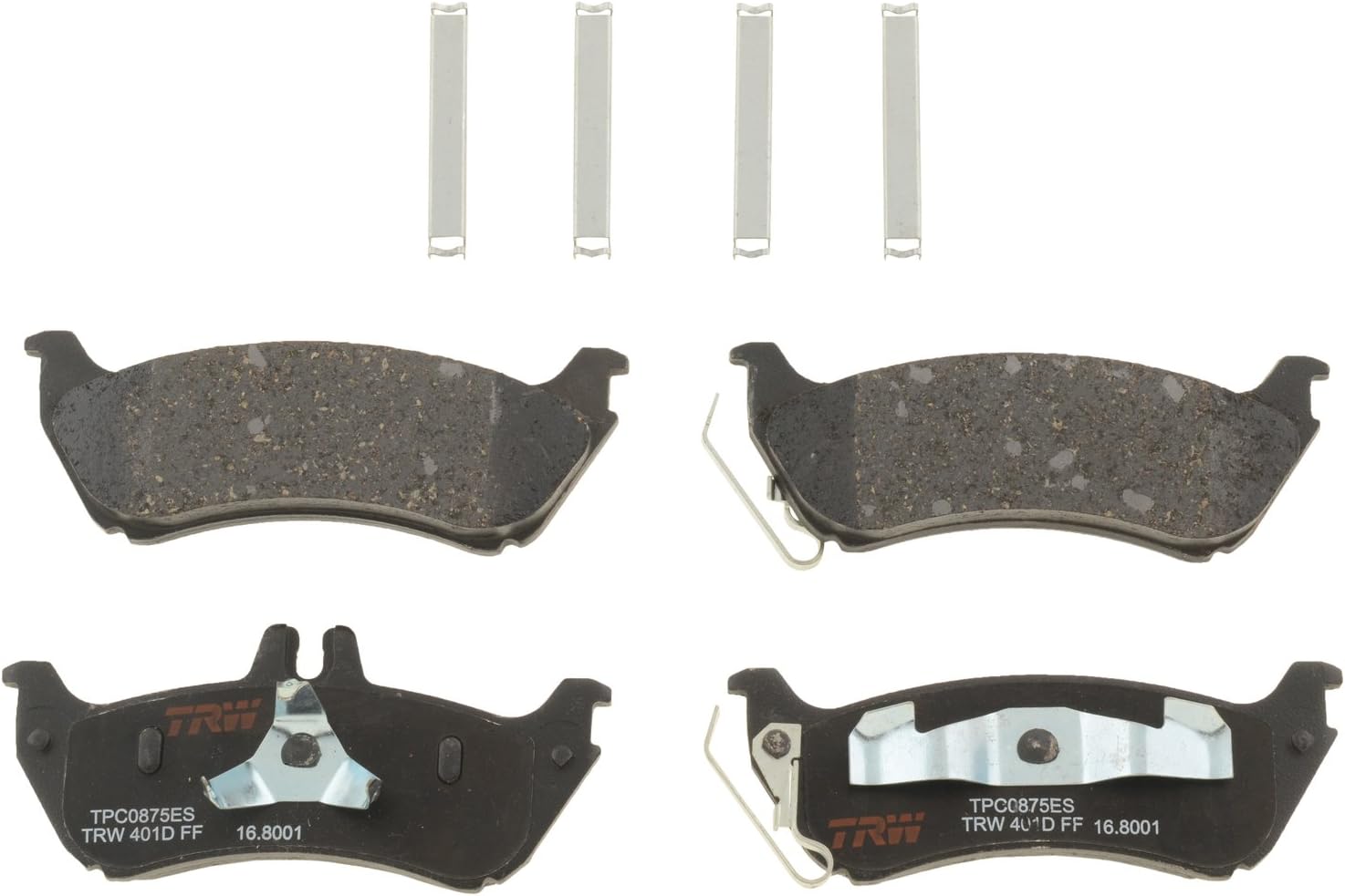 TRW TPC0875ES Disc Brake Pad Set for Mercedes-Benz ML320: 1998-2003 and other applications Rear, black