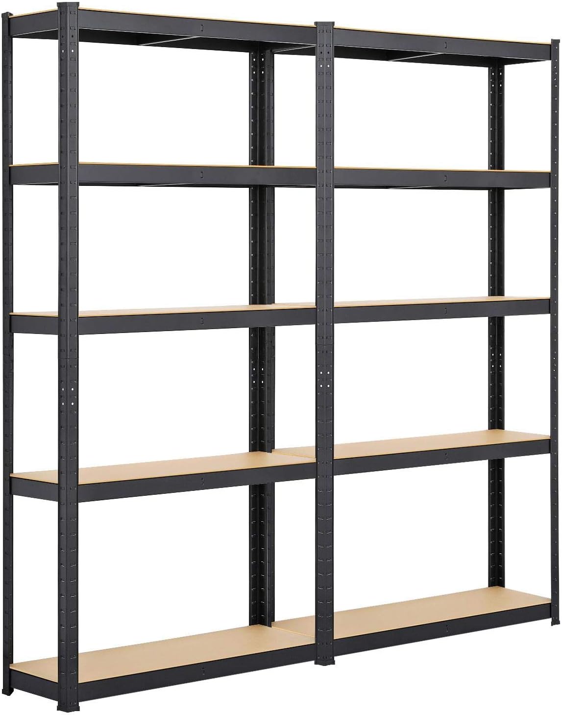 Yaheetech 5-Tier Storage Shelves, Heavy Duty Shelving Unit Metal Storage Rack for Kitchen, Laundry Garage, Pack of 2