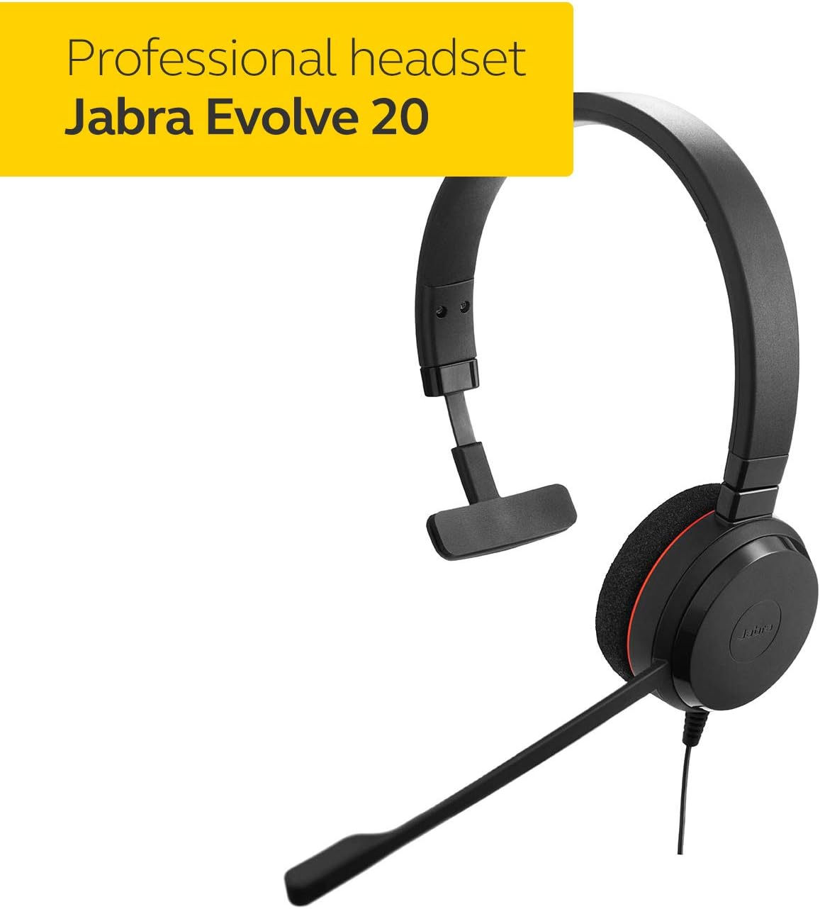 Jabra Evolve 20 UC Mono Wired Headset/Music Headphones Pack of 2