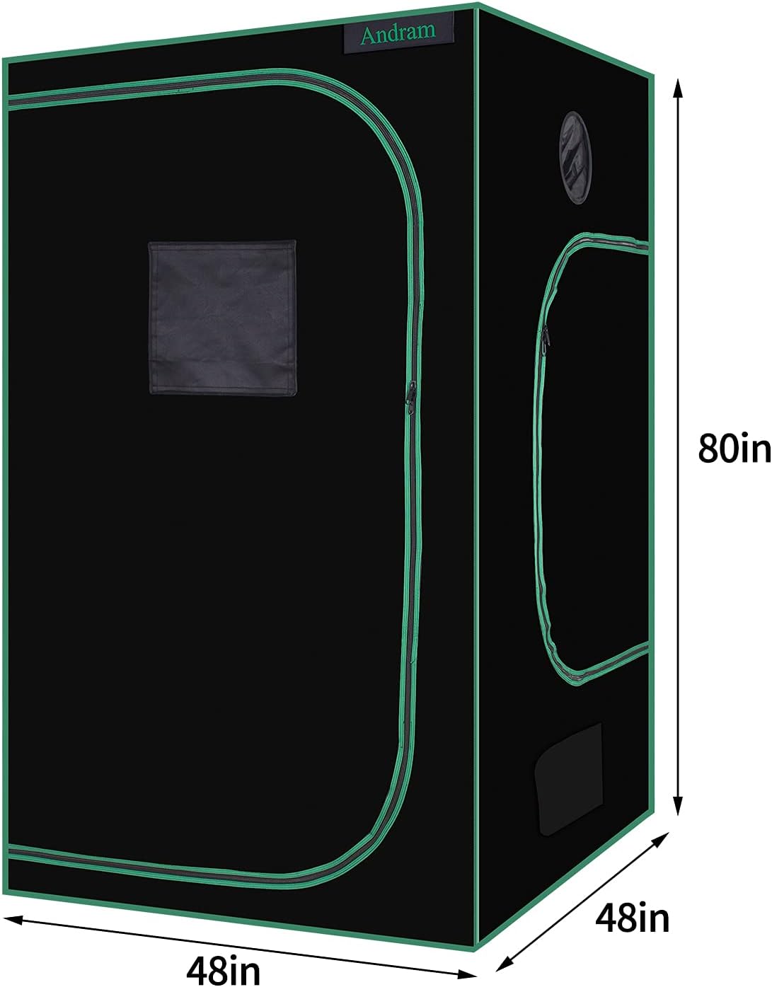 ANDRAM Grow Tent, 4’x4’ 600D Mylar Reflective Grow Tents for Hydroponics Indoor Growing, Grow Tent Reflective Garden Growing Dark Room (48