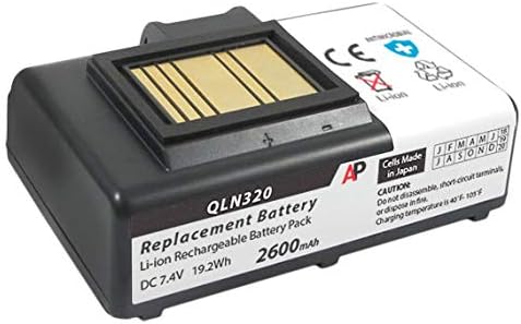 Artisan Power Replacement Battery for Zebra QLn320 (HC), QLn220 (HC), ZQ520, and ZQ510 Printers: 2600 mAh Pack of 2