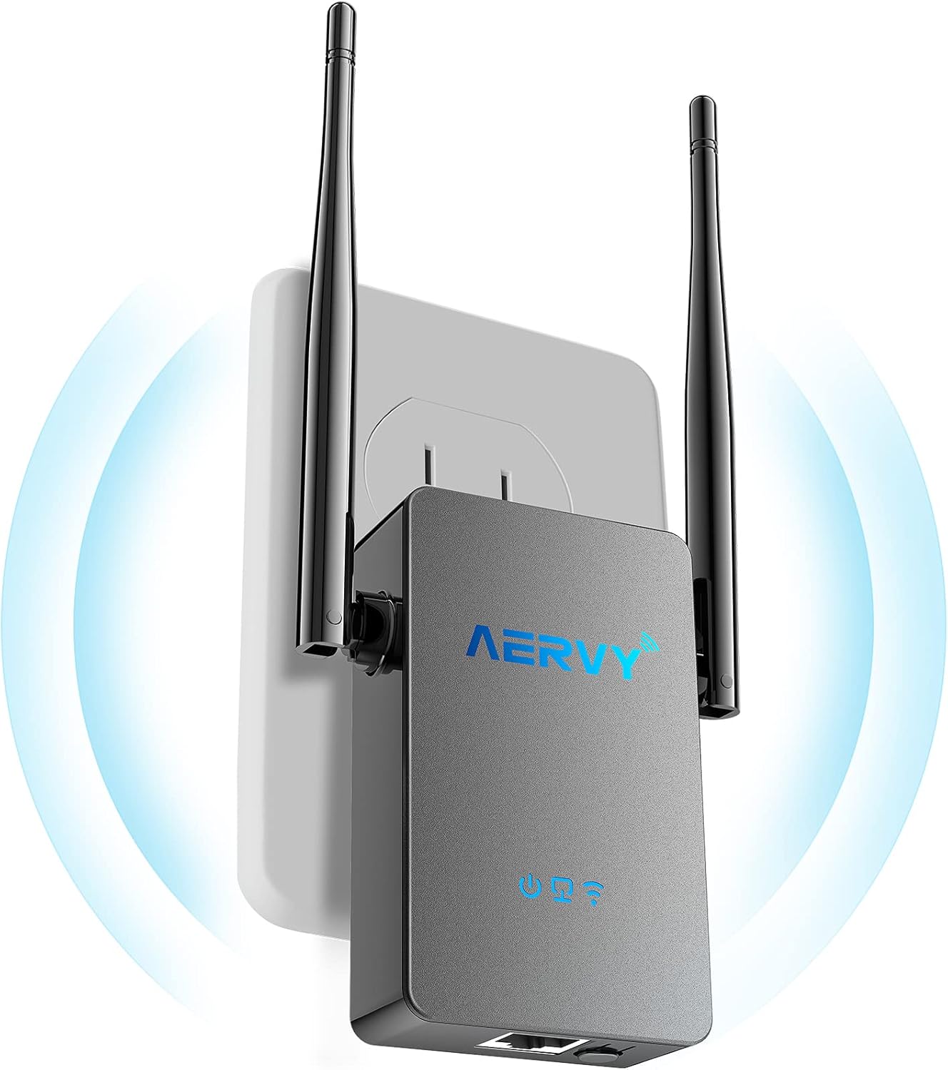 2022Upgraded WiFi Extender WiFi Range Booster Covers up to 6500sq.ft and 35 Devices, Internet Repeater for Home & Office with Ethernet Port Support 5 Modes ,Easy 1Tap Setup, Compact Wall Plug Design Pack of 2