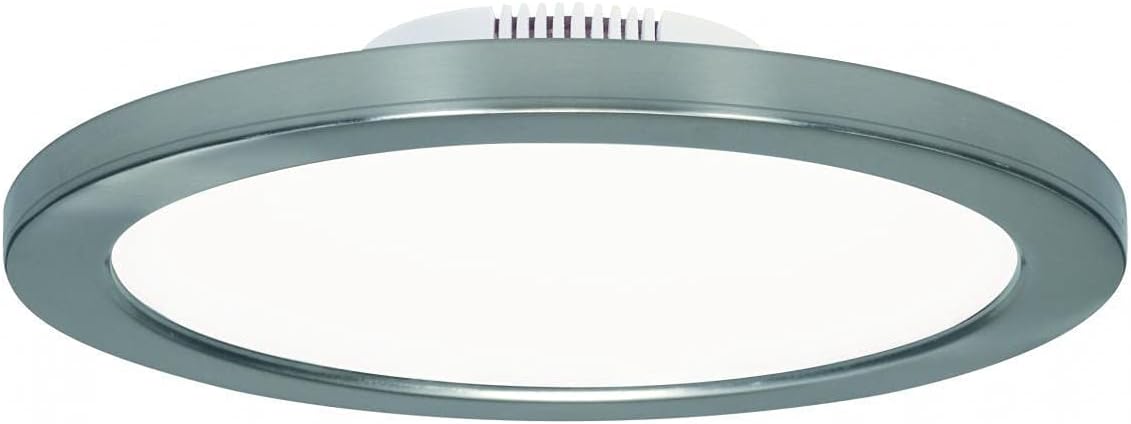 Satco S9888 Contemporary Modern LED Flush Mount in Polished Nickel Finish, 9.00 inches Pack of 2