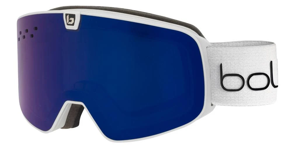Bolle Nevada Neo Ski Goggles Matte Black Cubes Sunrise/light Ver Blue