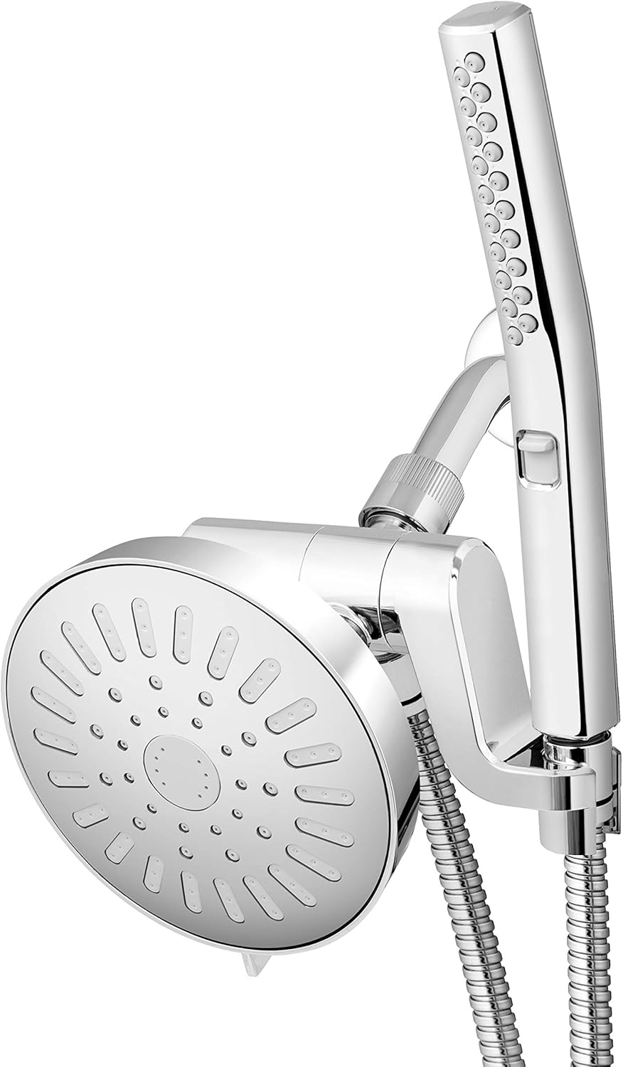 Waterpik High Pressure Hand Held Wand and Rain Shower Head Combo with Hose-BodyWand Spa System, Chrome Pack of 2