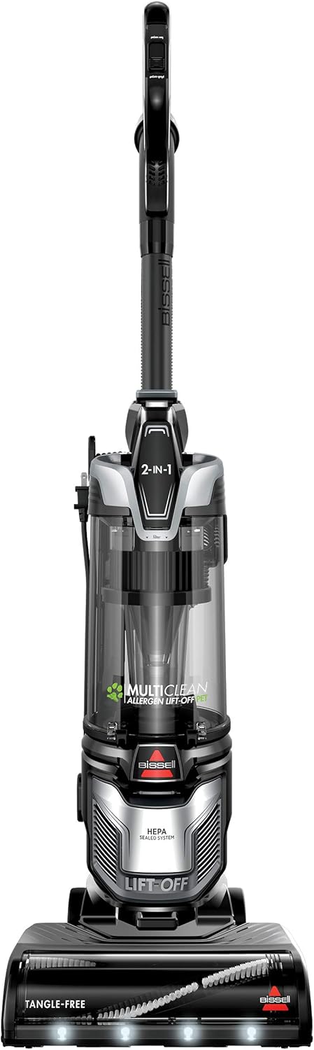 BISSELL 2998 MultiClean Allergen Lift-Off Pet Vacuum with HEPA Filter Sealed System, Lift-Off Portable Pod, LED Headlights, Specialized Pet Tools, Easy Empty