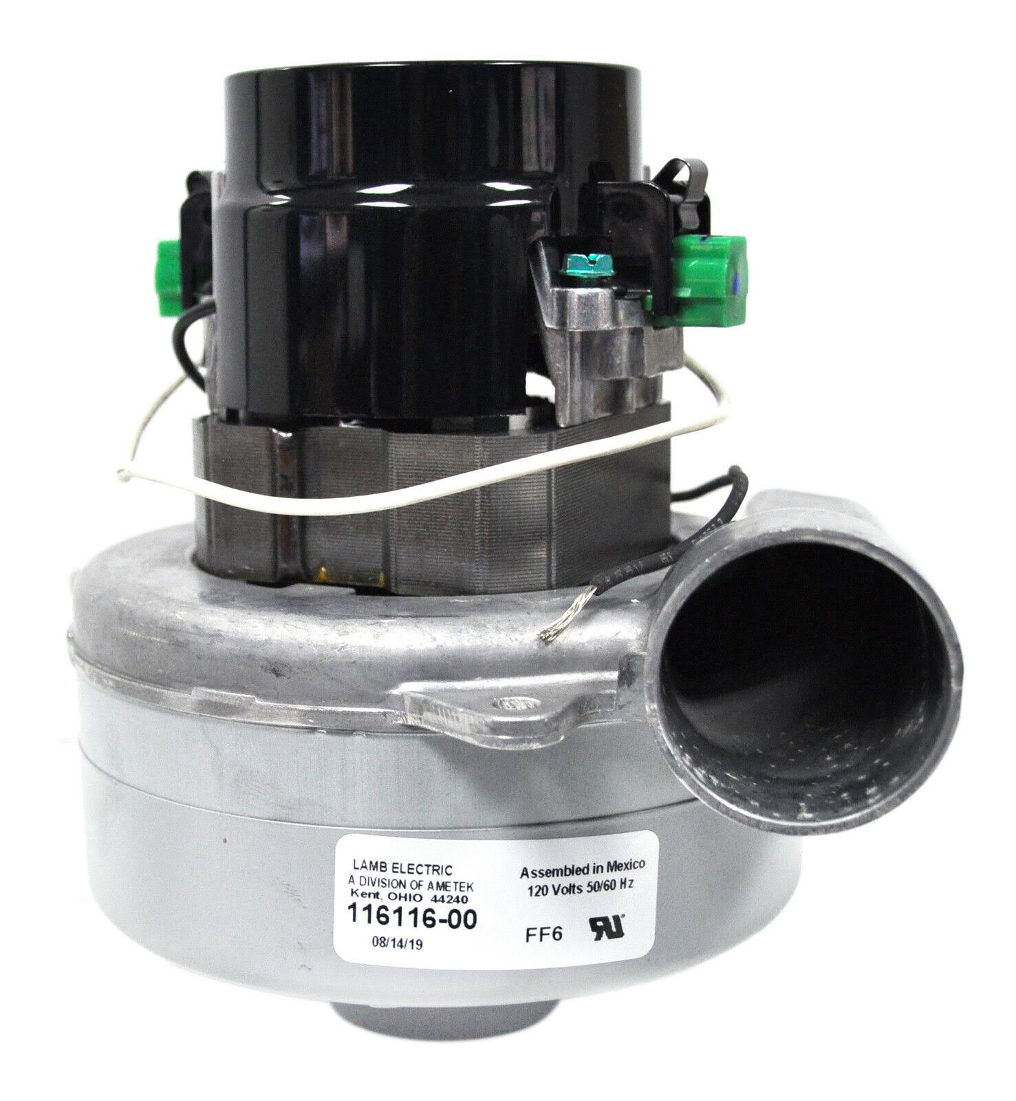 Ametek Lamb 5.7 inch 2 Stage 120 Volt Tangential Bypass b/s Vacuum Motor 116116-00