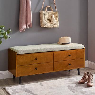 Callaway Flip Top Storage Bench Corrigan Studio Color: Acorn