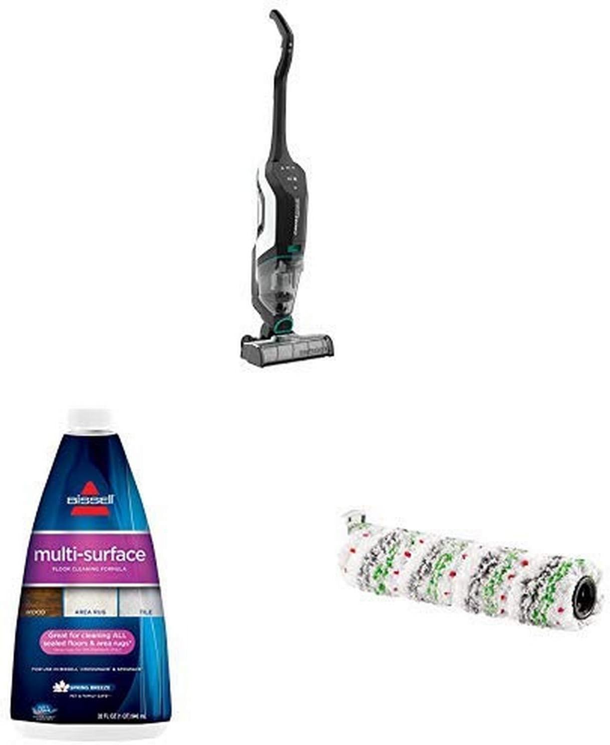 BISSELL, 2554A CrossWave Cordless Max All in One Wet-Dry Vacuum Cleaner and Mop for Hard Floors and Area Rugs, Black/Pearl White with Electric Blue Accents