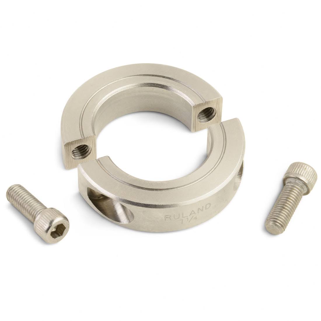 Ruland Manufacturing SP-41-SS Shaft Collar,clamp,2Pc,2-9/16 In,303 SS