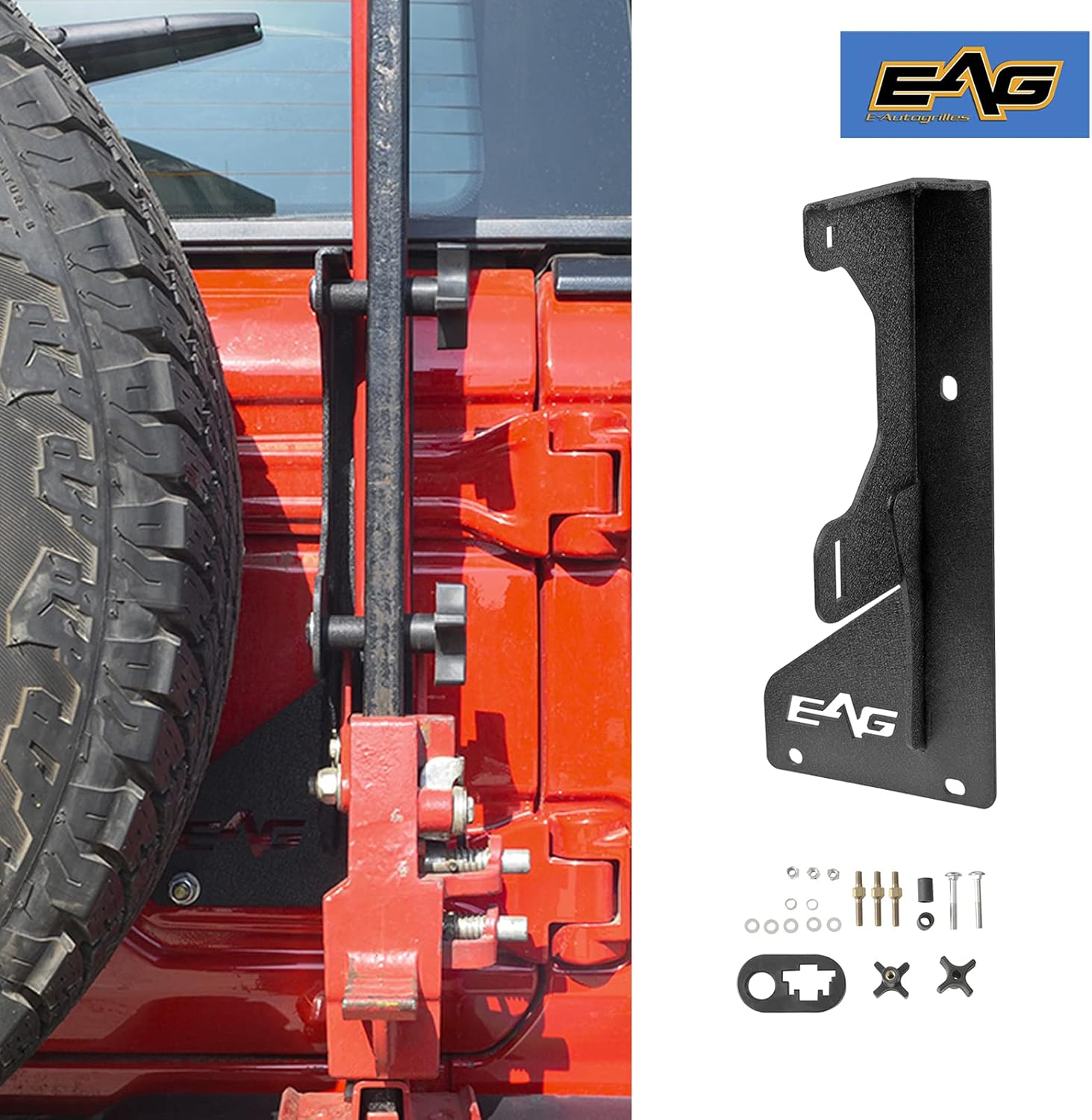 EAG High Lift Jack Mount Rear Jack Mounting Bracket Fit for 2018-2021 Wrangler JL