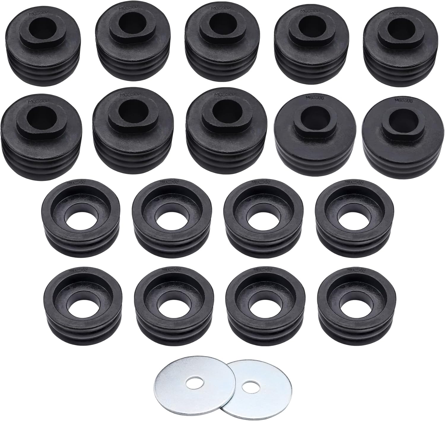 YIZBAP Body Mount Bushing Kit for 1999-2007 F250 F350 Super Duty 2WD 4WD, Body Mount Bushing Kit Easy to Install, Suitable for Off-Road, Adventure and Racing Applications (Black)