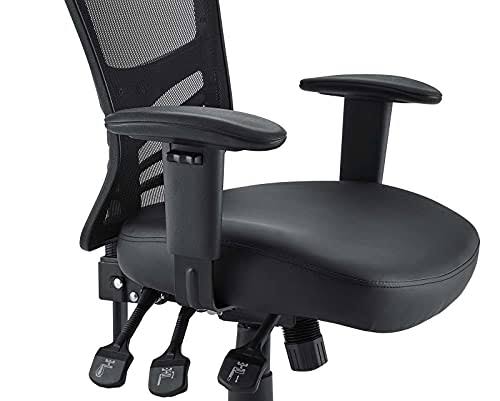 Modway Articulate Mesh Office Chair with Fully Adjustable Black Vinyl Seat