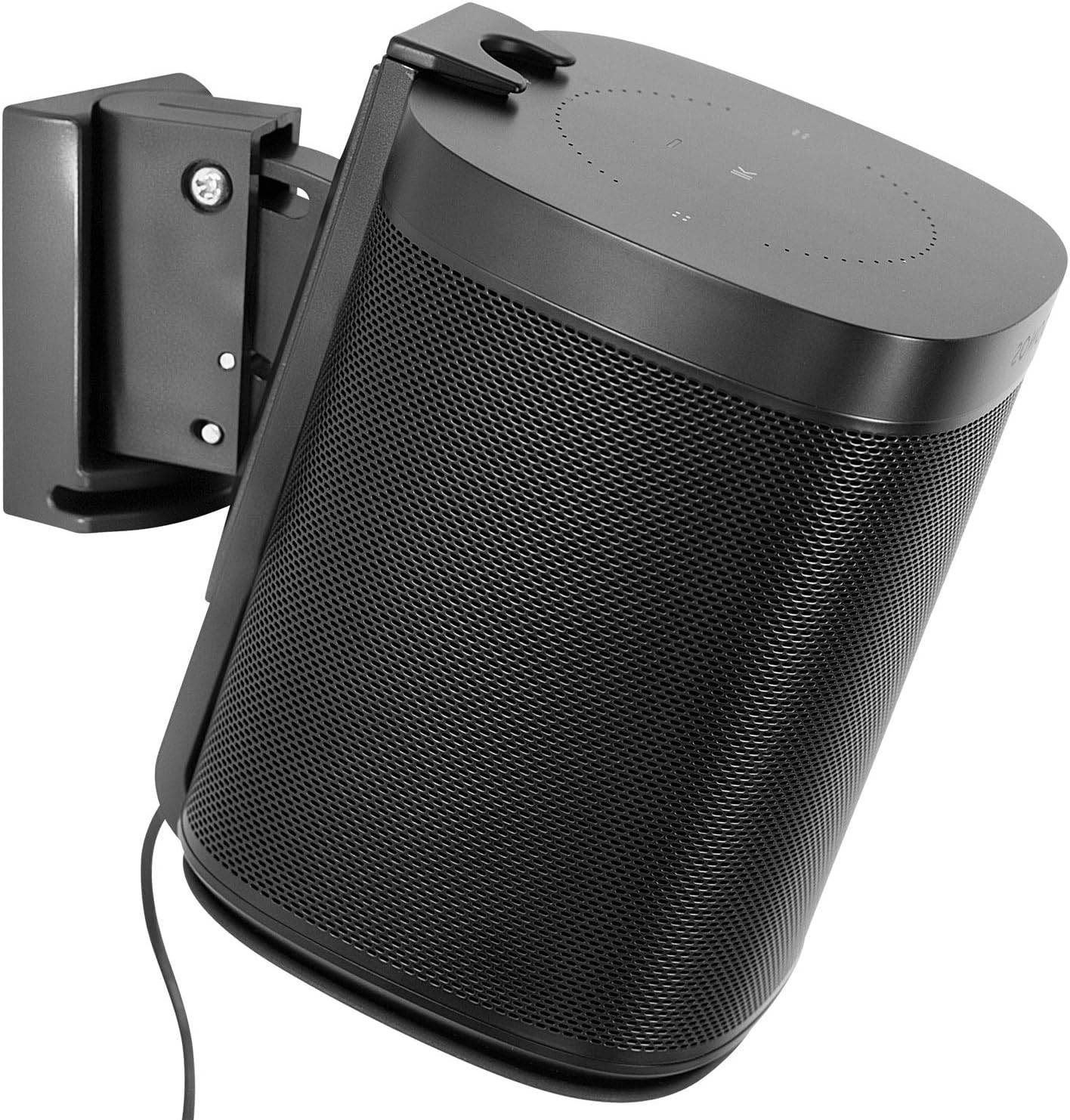 Mount-It! Adjustable Speaker Wall Mount for SONOS One, One SL and Play:1 | Low-Profile, Adjustable Tilt and Swivel Speaker Mount | Single, Black (MI-SB434) Pack of 2