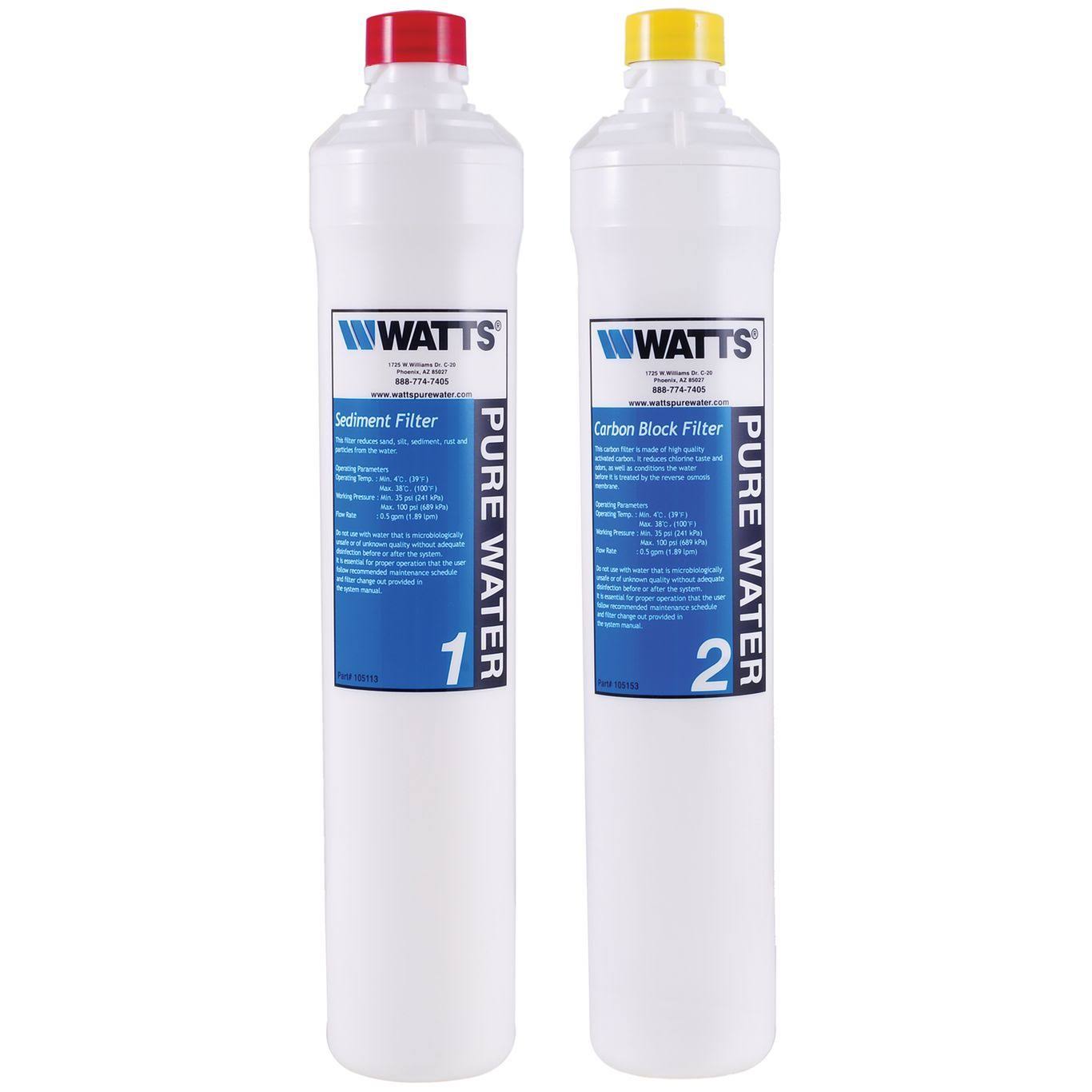 Watts PWFPK2KC4 Filter Pack for PWROKC4 Kwik-Change REVERSE Osmosis
