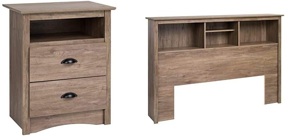 Prepac Monterey Cherry 2-Drawer Tall Night Stand