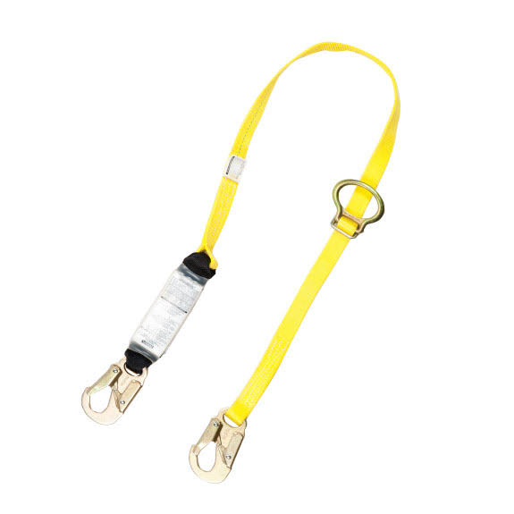 MSA 10129118 Workman Energy-Absorbing Lanyard, LC Harness Connection and Anchorage Connection, Single-leg, Tie-Back