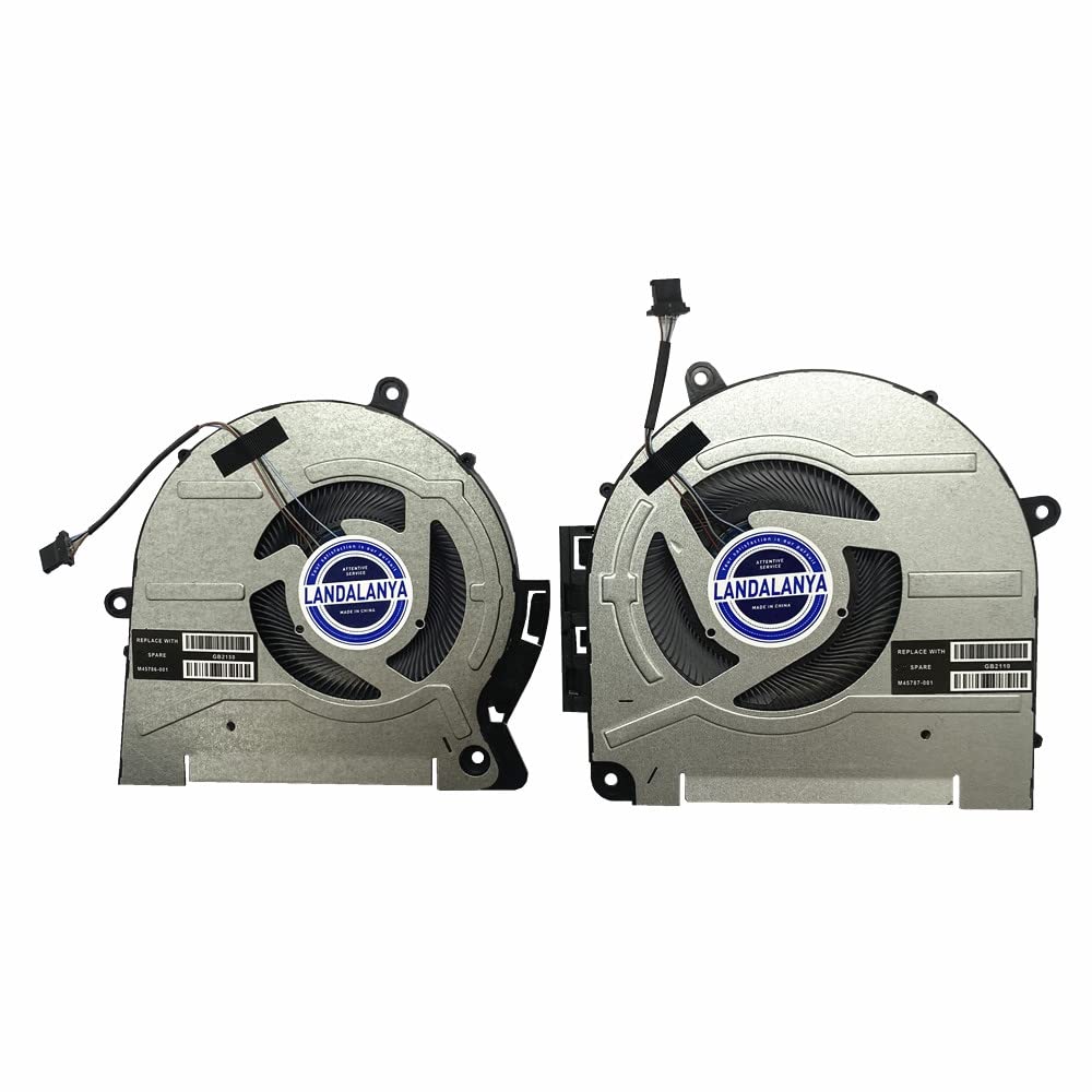 Landalanya Replacement New CPU and GPU Cooling Fan for HP Envy 17-CH 17M-CH0013DX 17M-CH 17-CH0008CA 17-CH0010CA17T-CH000 17-CH0011NR 17-CH0003CA TPN-W148 P/N:M45786-001 M45787-001 Fan Pack of 2