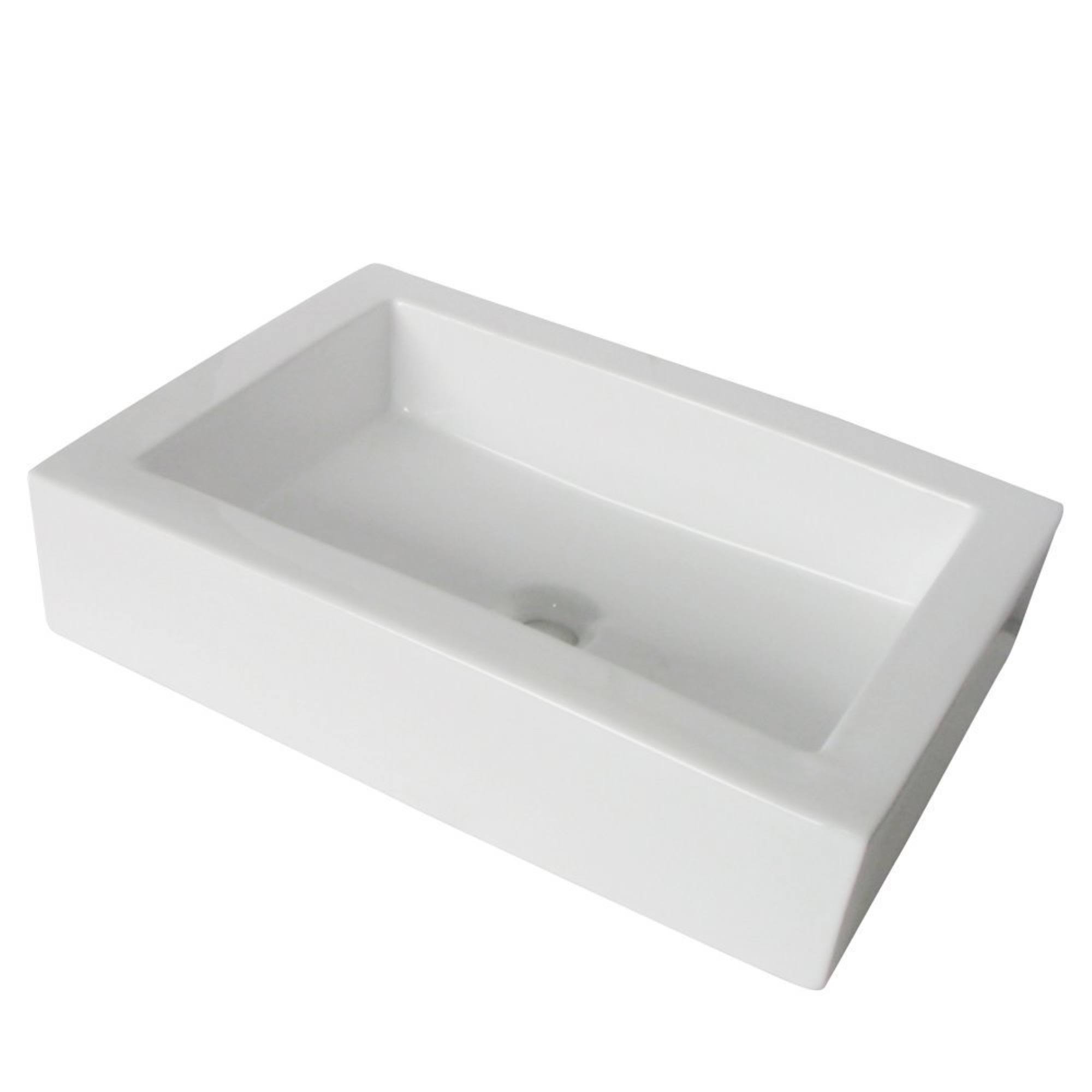 Kingston Brass Pacifica China Vessel Bathroom Sink, White EV4335