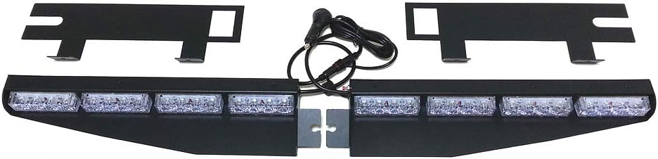 CFLMYYXGS 2-16 LED 32 Watt Red/Blue LED Light Car Truck Emergency Beacon Light Bar Exclusive Split Visor Deck Dash Strobe Warning LightBar