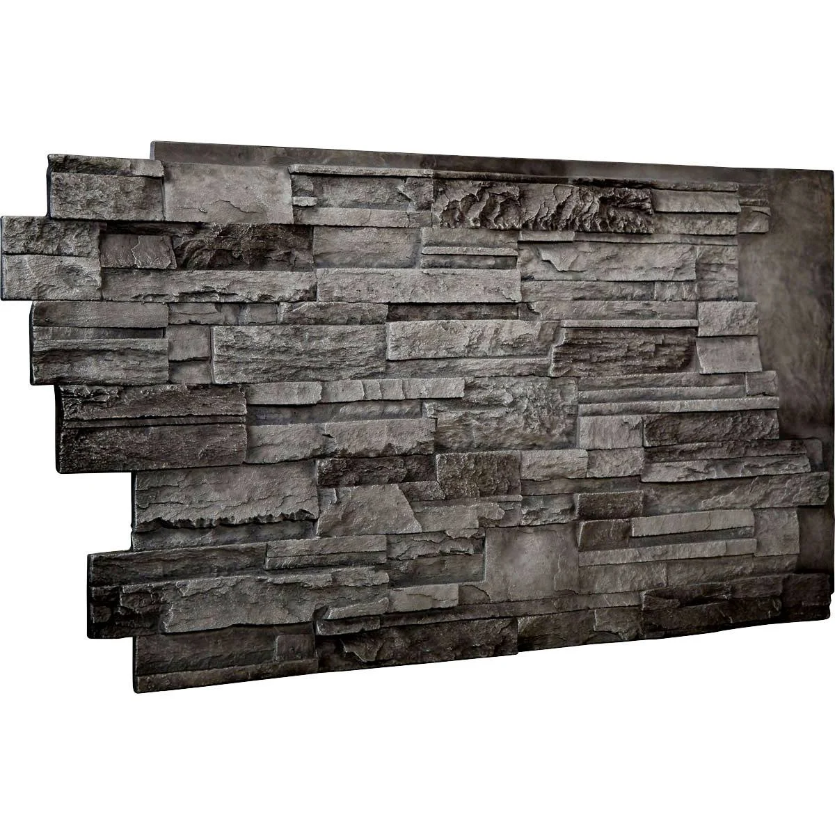 Ekena Millwork PN201NRSL 48x22W x 25x22H x 1 1/2x22D Dry Stack Endurathane Faux Stone Siding PANEL, Slate