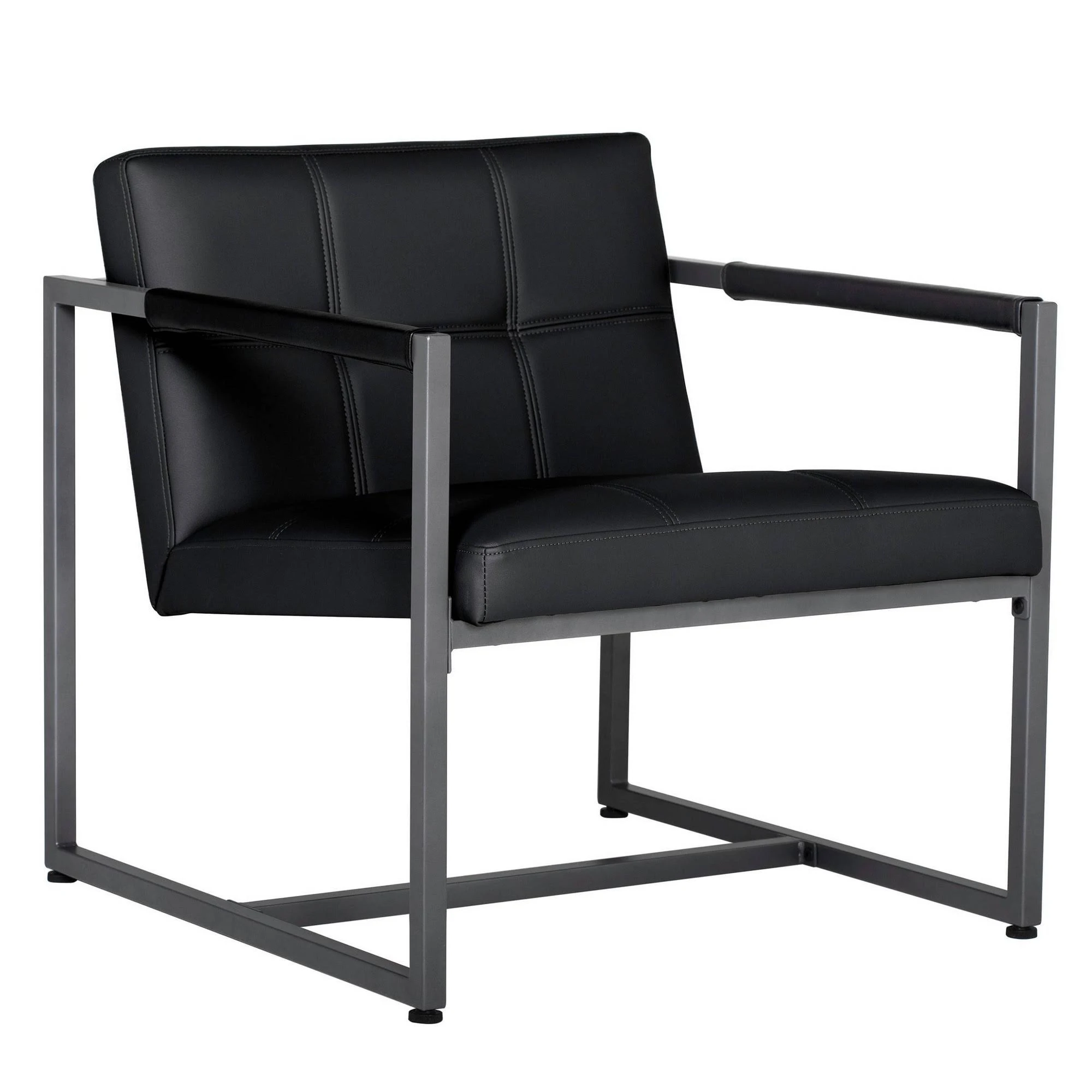 Studio Designs Home Camber Mid-Century Modern Accent Chair, Black