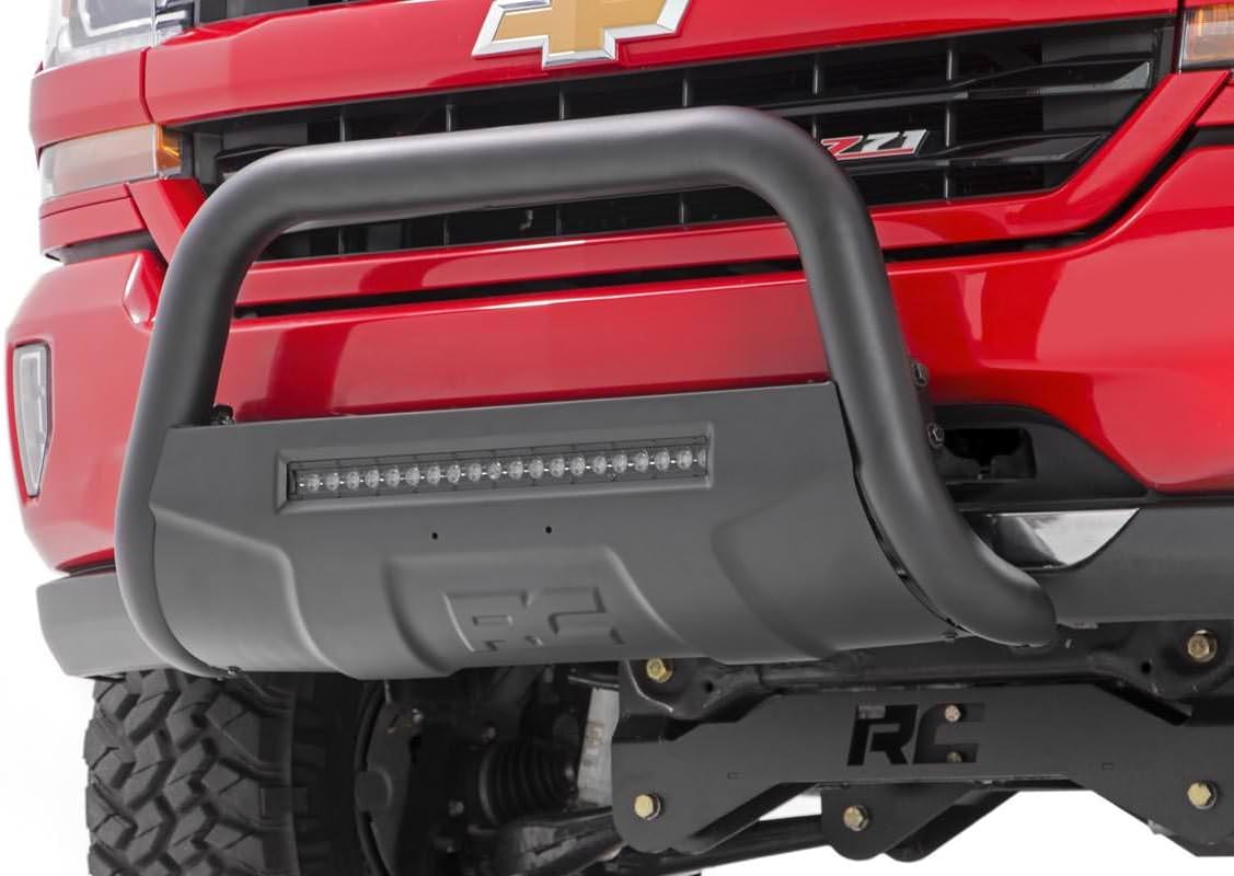 Rough Country LED Bull Bar (fits) 2007-2020 Tundra | Push Bar Grille Guard | Black | B-T4071