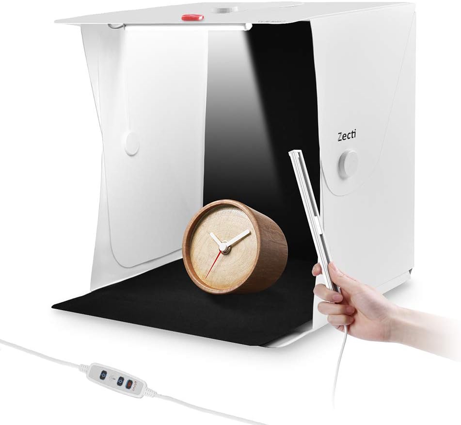 Zecti Mini Photo Studio Light Box, 40cm x 40cm/16 x 16 Inch Photo Shooting Tent kit, Light Tent with 4 Kinds Color Backdrop for Smartphone and DSLR Photo Tent for Photography (16x16x16) Pack of 2