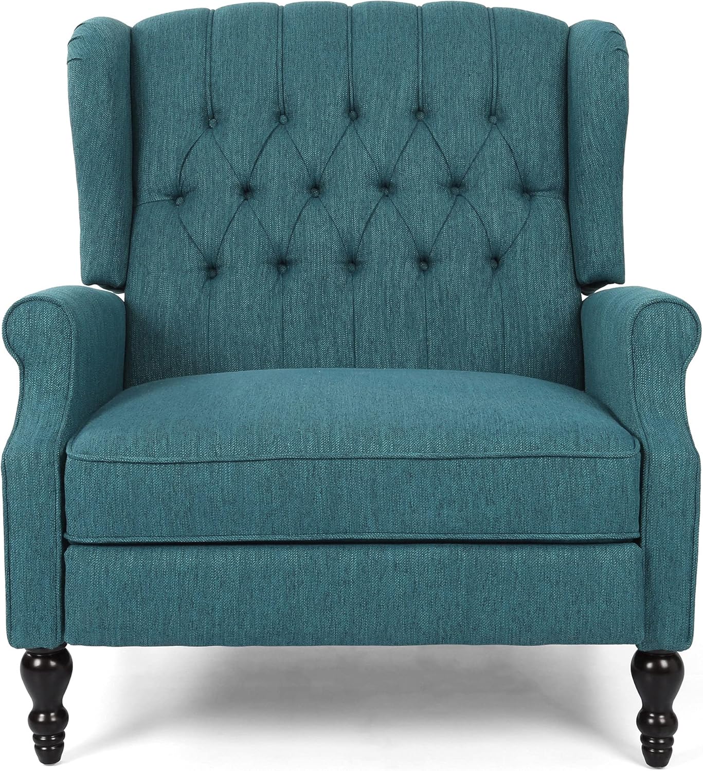 Christopher Knight Home Salome Push Back Recliner, Teal, Dark Brown