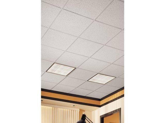 Armstrong 704A 24x22Lx24x22W Acoustical Ceiling Tile Cortega, Mineral Fiber, 16pk