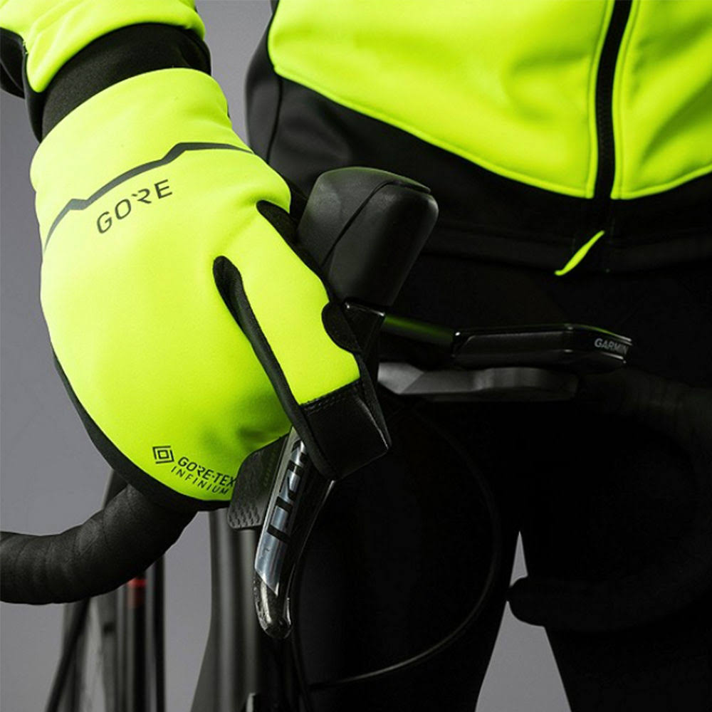 Gore Wear Thermo Split Gore-Tex Infinium Long Gloves Black Neon