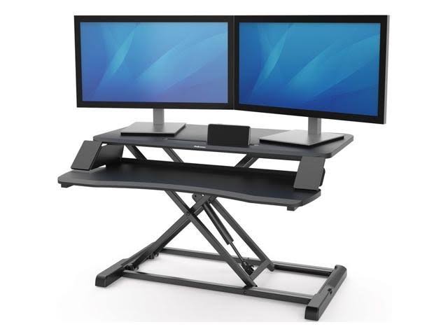 Fellowes Corsivo Sit-Stand Workstation, Black