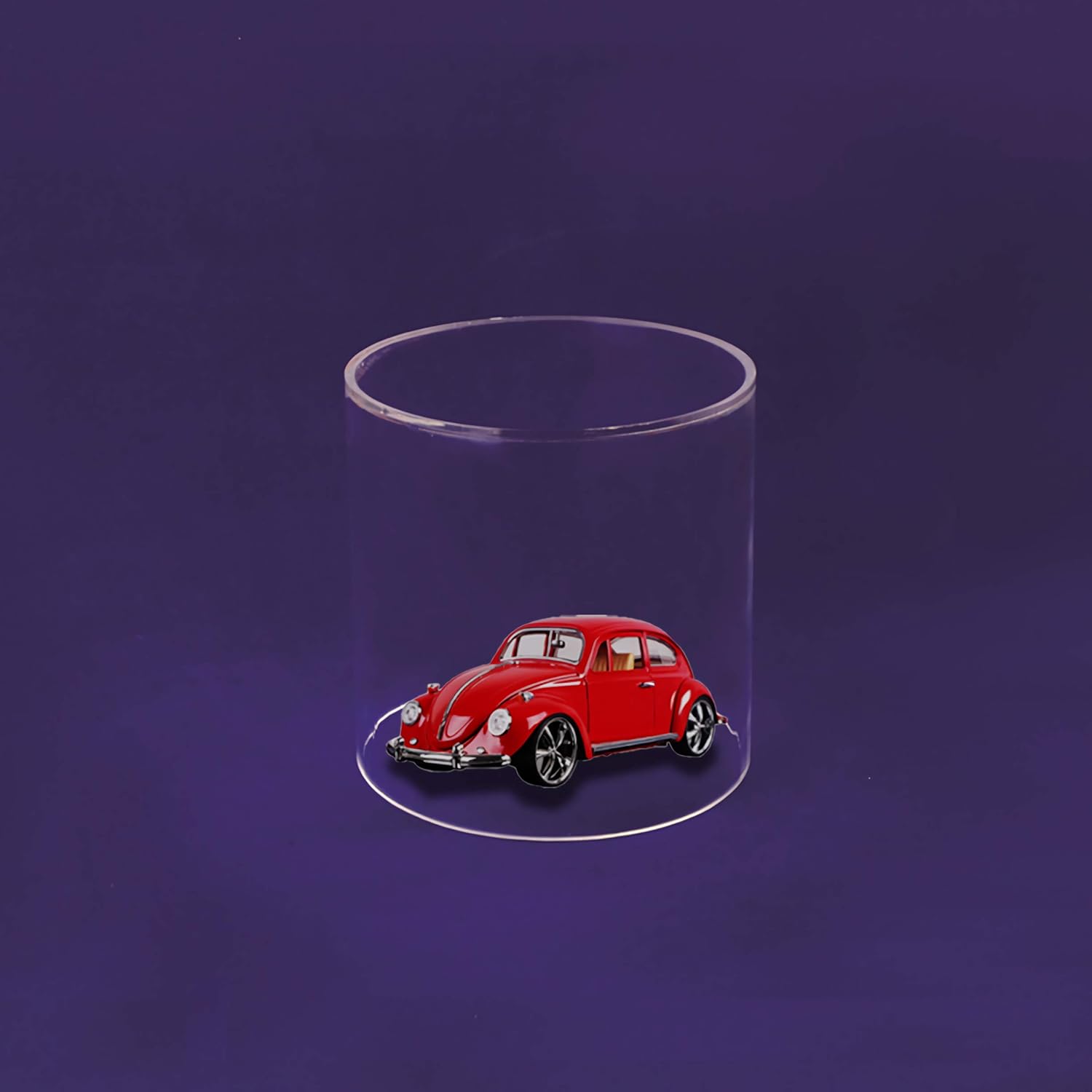 HK FIXTURES Clear Round Acrylic Cylinder – Easy Set up Round Display Dustproof Protection Case for Collectibles, Figure and Items (8